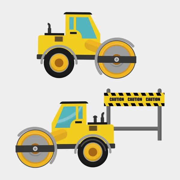 Conception de construction. icône de camion. concept de réparation, illustration vectorielle — Image vectorielle