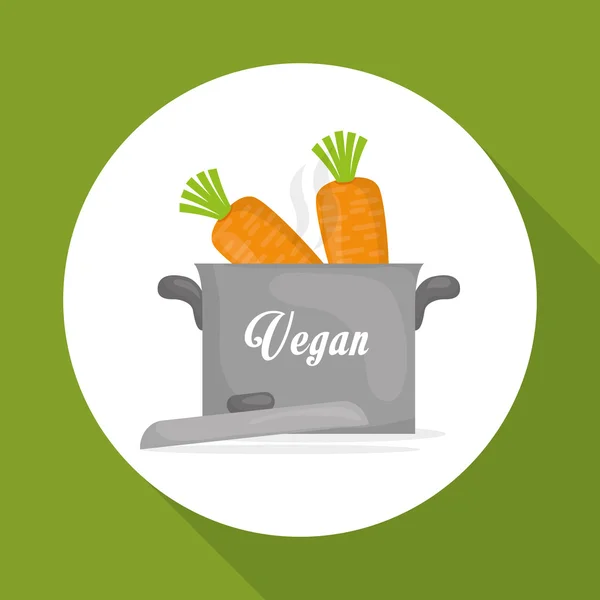Vegan tasarım. Organik simgesi. sağlıklı gıda kavramı, vektör çizim — Stok Vektör