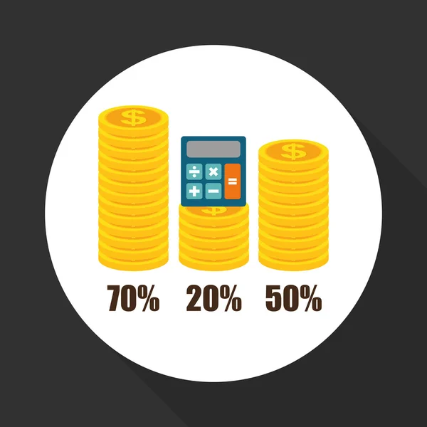 Geld-Design. Infografik-Symbol. Geschäftskonzept, Vektorillustration — Stockvektor