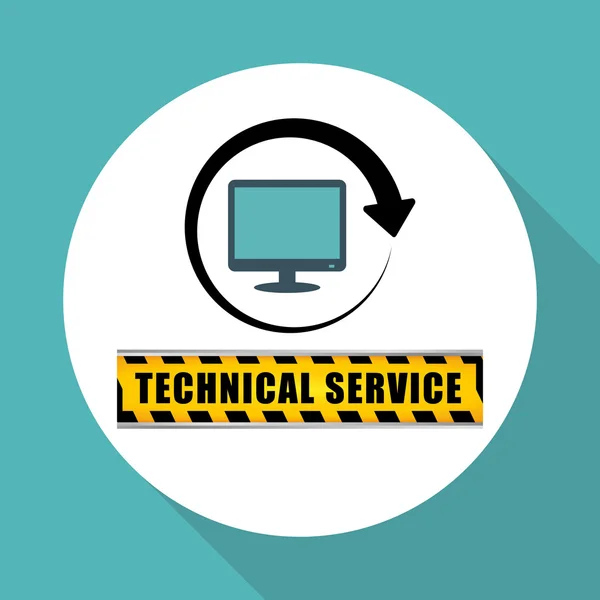 Service technique. icône du centre d'appels. concept de soutien — Image vectorielle