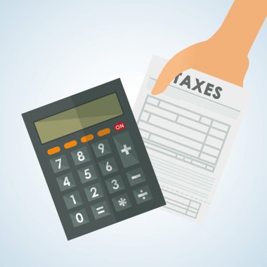 Vergi tasarım. Finans simgesi. Vergi kavramı