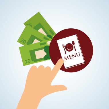 Menü tasarımı. faturaları simgesi. Restaurant konseptini
