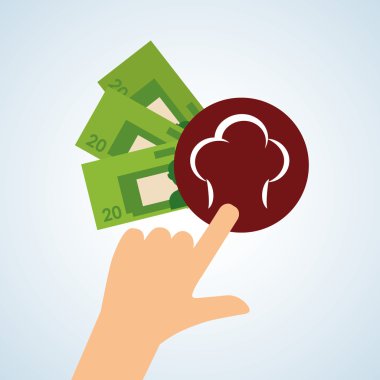 Menü tasarımı. faturaları simgesi. Restaurant konseptini