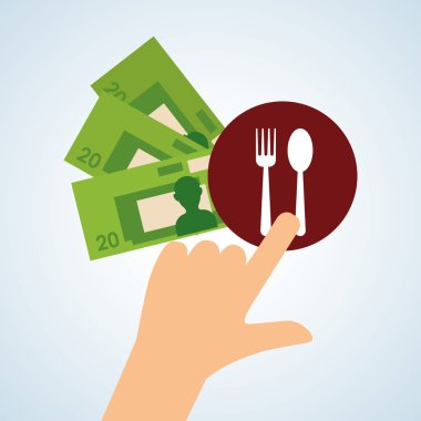 Menü tasarımı. faturaları simgesi. Restaurant konseptini