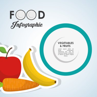 sağlıklı gıda tasarım. Infographic simgesi. Menü kavramı