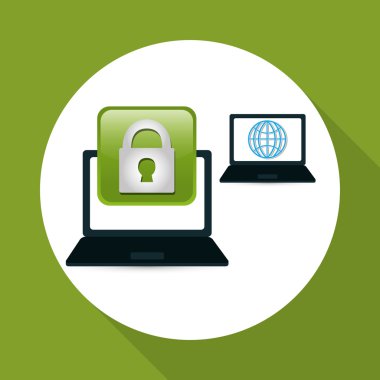 Teknoloji tasarım. sosyal medya simge. dizüstü bilgisayar kavramı