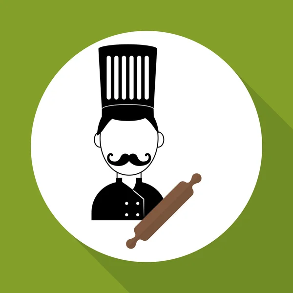 Design dello chef, icona delle forniture. concetto di ristorante, illustrazione vettoriale — Vettoriale Stock