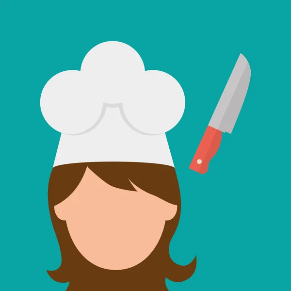 Chef design, fornece ícone. conceito de restaurante, ilustração vetorial — Vetor de Stock