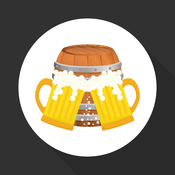 Design de cerveja. Ícone da cervejaria. conceito de bebida, ilustração vetorial — Vetor de Stock
