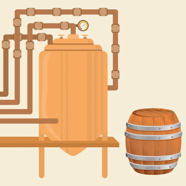 Disegno della birra. icona del birrificio. concetto di bevanda, illustrazione vettoriale — Vettoriale Stock