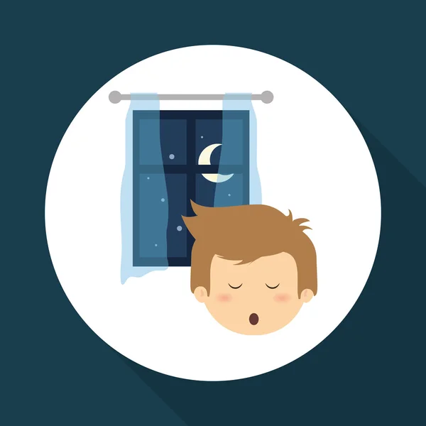 Design de descanso. ícone do sono. conceito de hora de dormir, ilustração vetorial — Vetor de Stock