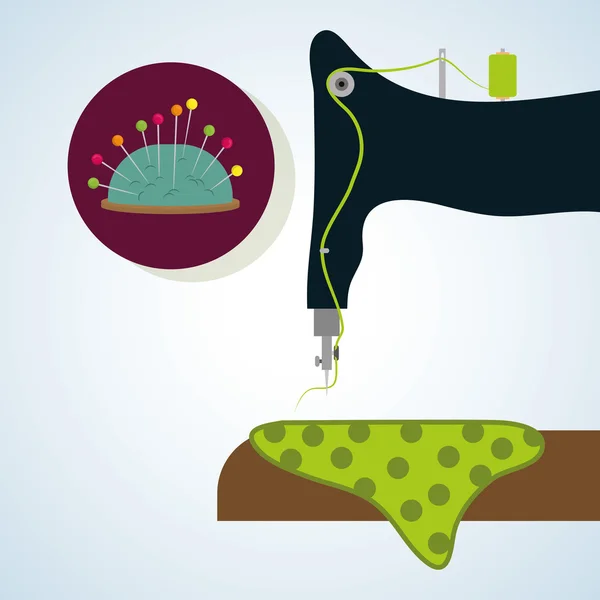 Icona per cucire design.textile. concetto di sartoria — Vettoriale Stock