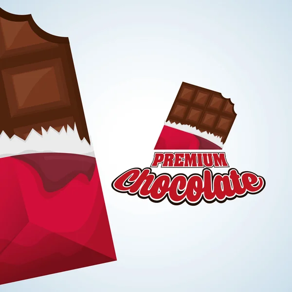 Schokoladendesign. Süßes Symbol. Dessertkonzept — Stockvektor