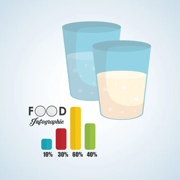 Gesundes Lebensmitteldesign. Infografik-Symbol. Menükonzept — Stockvektor