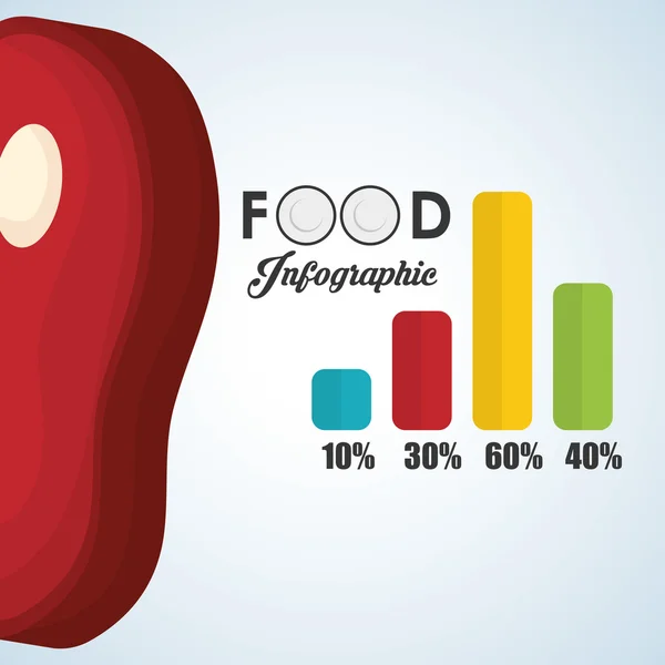 Diseño de alimentos saludables. icono de la infografía. concepto de menú — Vector de stock