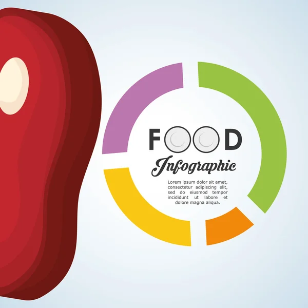 Diseño de alimentos saludables. icono de la infografía. concepto de menú — Archivo Imágenes Vectoriales