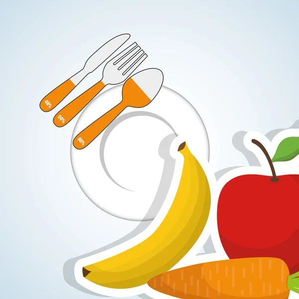 Healthy  food design. infographic icon. menu concept — Stock Vector