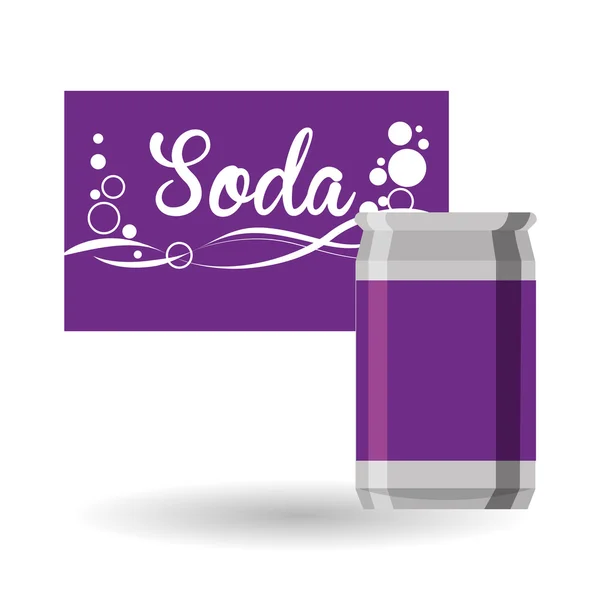 Disegno di soda. Concetto di bevanda. sfondo bianco — Vettoriale Stock