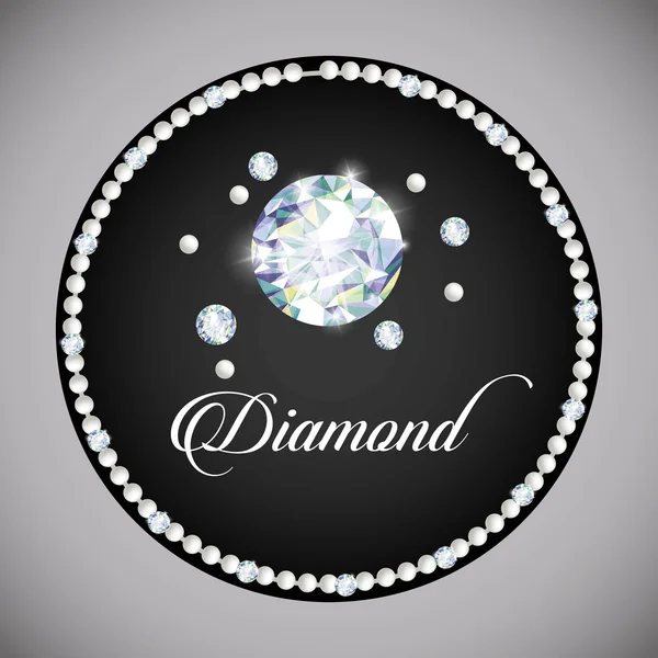 Icono de diamante. Concepto elegante. Diseño de gemas — Vector de stock