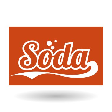 Soda tasarım. İçki kavramı. Beyaz arka plan