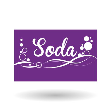 Soda tasarım. İçki kavramı. Beyaz arka plan