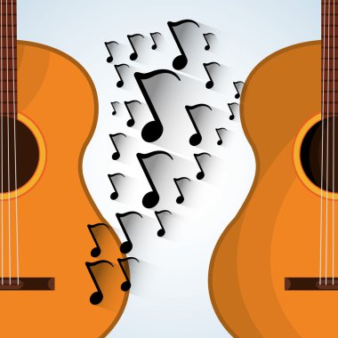 Müzik tasarımı. izole illustration.entertainment kavramı