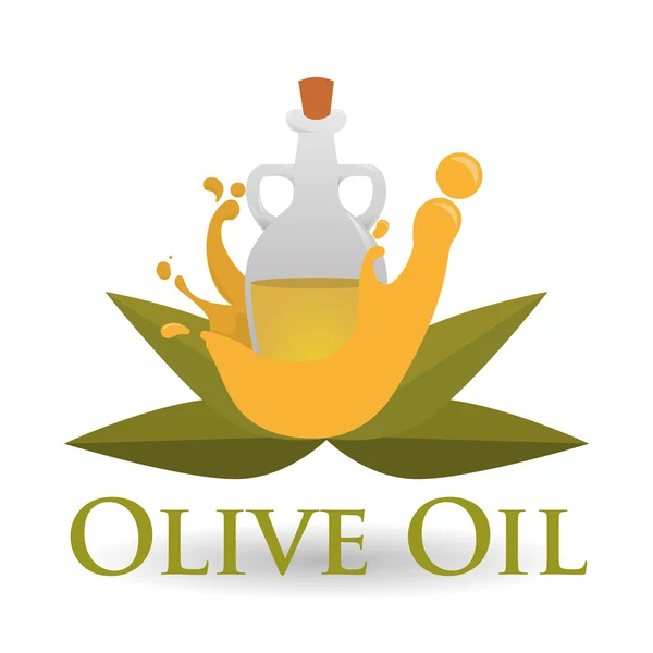 Olive OiL design. Concetto orgnico. sfondo bianco — Vettoriale Stock