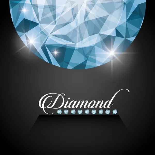 Icono de diamante. Concepto elegante. Diseño de gemas — Vector de stock