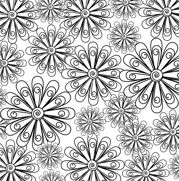 Květinový design. Doodle ilustrace. bílé pozadí — Stockový vektor