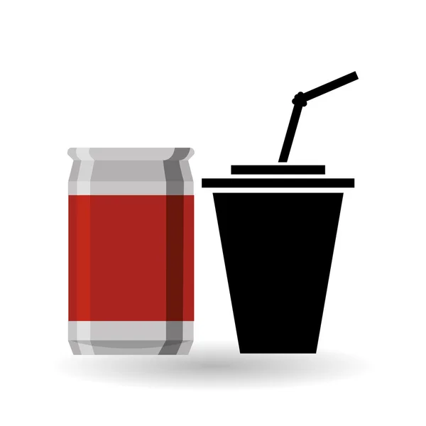 Disegno di soda. Concetto di bevanda. sfondo bianco — Vettoriale Stock