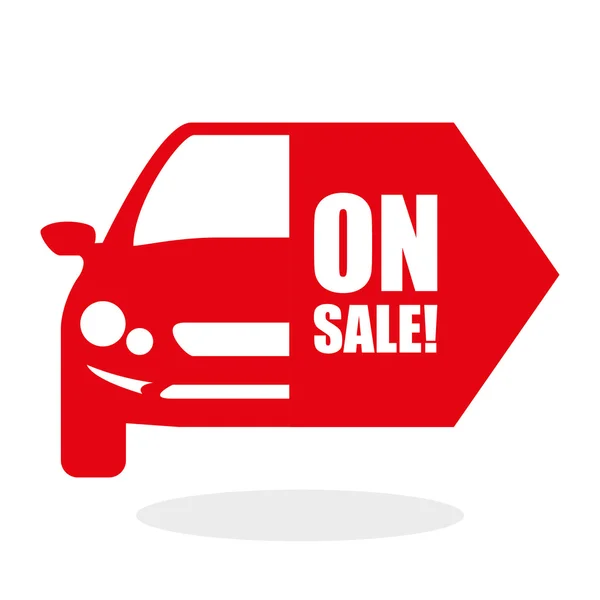 Progettazione vendita auto. concetto di vendita. sfondo bianco — Vettoriale Stock