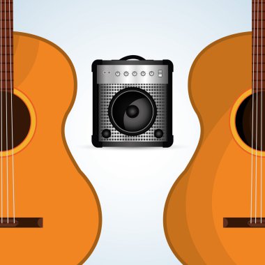 Müzik tasarımı. izole illustration.entertainment kavramı