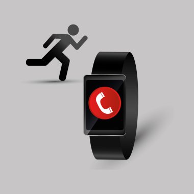 giyilebilir teknoloji tasarım. sosyal medya simge, vektör çizim