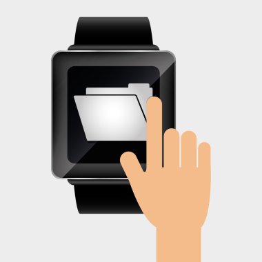 giyilebilir teknoloji tasarım. sosyal medya simge, vektör çizim