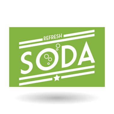 Soda tasarım. İçki kavramı. Beyaz arka plan