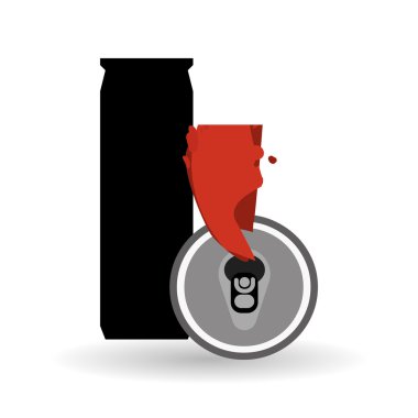 Soda tasarım. İçki kavramı. Beyaz arka plan