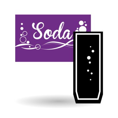 Soda tasarım. İçki kavramı. Beyaz arka plan
