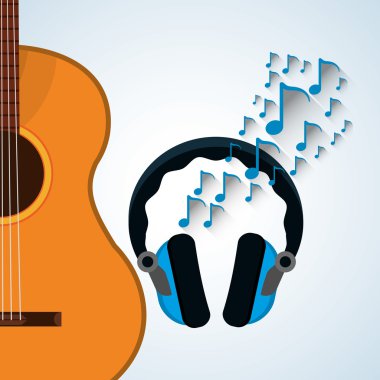 Müzik tasarımı. izole illustration.entertainment kavramı