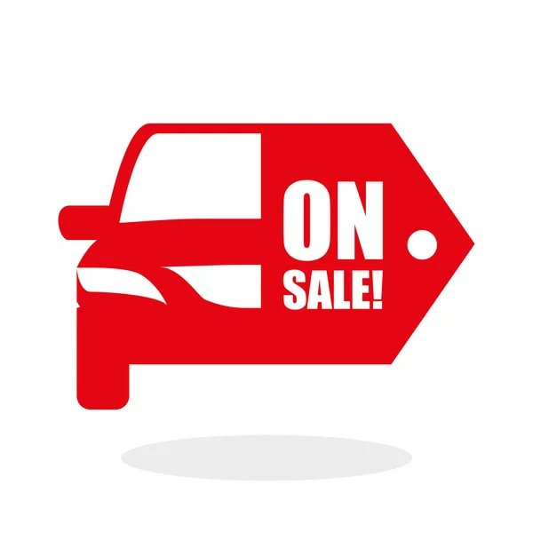 Conception de vente de voiture. concept de vente. fond blanc — Image vectorielle