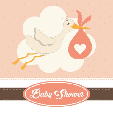 Duş tasarım bebeğim. Davet concep. Renkli resimde