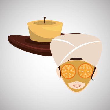 Spa merkezi tasarım. Sağlık simgesi. İzole illüstrasyon