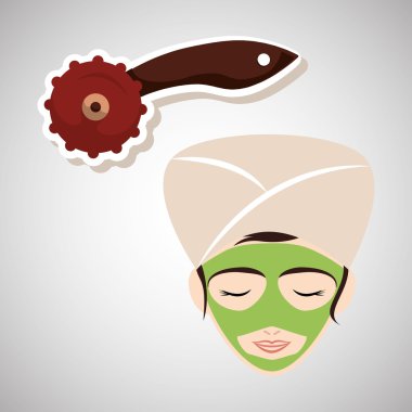 Spa merkezi tasarım. Sağlık simgesi. İzole illüstrasyon