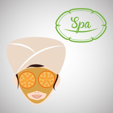 Spa merkezi tasarım. Sağlık simgesi. İzole illüstrasyon