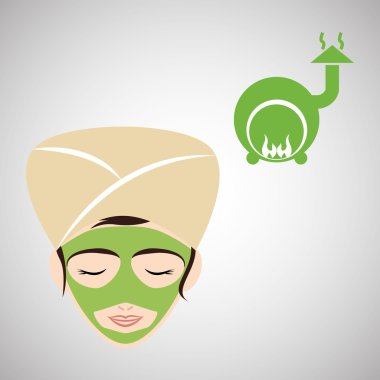 Spa merkezi tasarım. Sağlık simgesi. İzole illüstrasyon