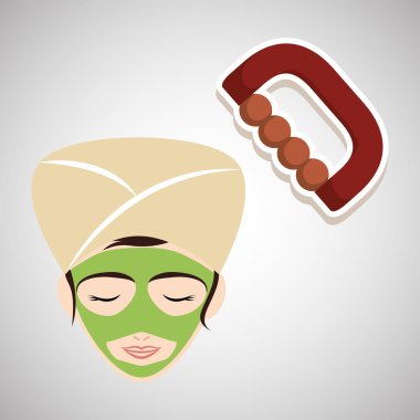 Spa merkezi tasarım. Sağlık simgesi. İzole illüstrasyon