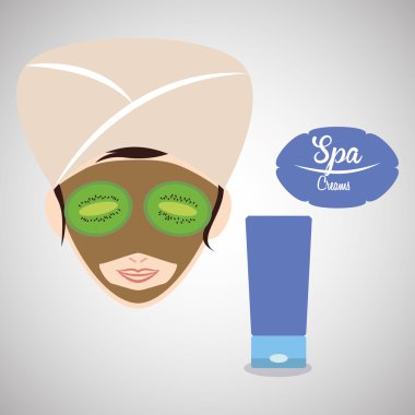 Spa merkezi tasarım. Sağlık simgesi. İzole illüstrasyon