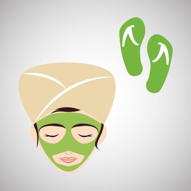 Spa merkezi tasarım. Sağlık simgesi. İzole illüstrasyon