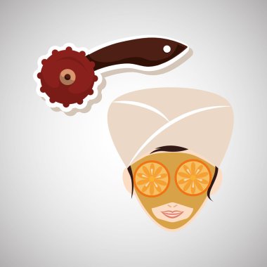 Spa merkezi tasarım. Sağlık simgesi. İzole illüstrasyon