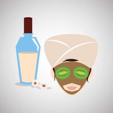 Spa merkezi tasarım. Sağlık simgesi. İzole illüstrasyon