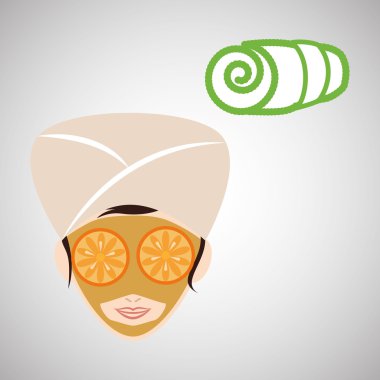 Spa merkezi tasarım. Sağlık simgesi. İzole illüstrasyon